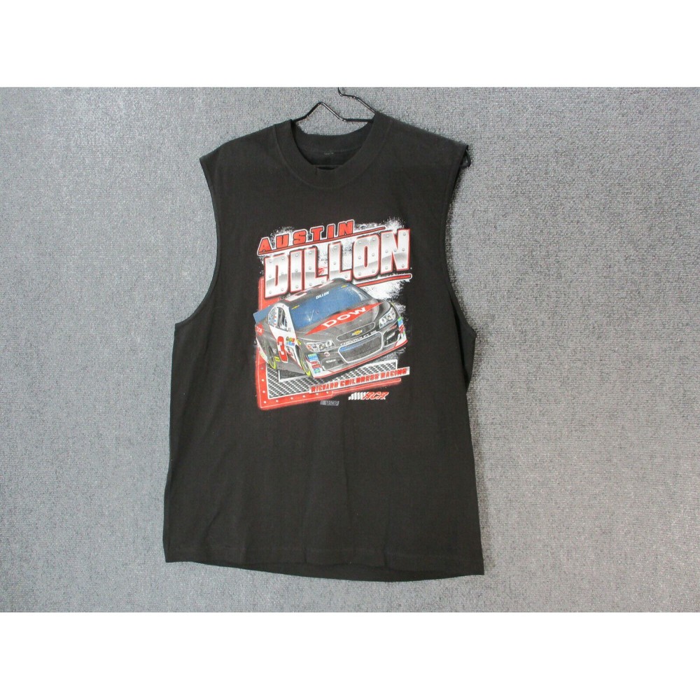 Nascar Shirt Mens Large Black Austin Dillion Sleeveless Richard Graphic Print L